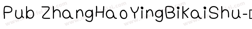 Pub ZhangHaoYingBiKaiShu字体转换